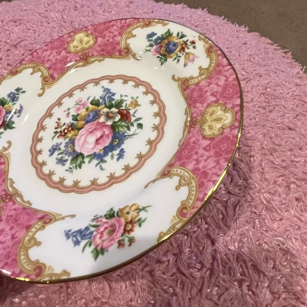 Royal Albert Lady Carlyle Bone China Floral Round Covered Butter Dish